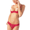 Red Lace Open Bra Set