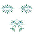Petits Joujoux Gloria Green Nipple and Vagina Pasties