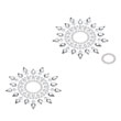 Petits Joujoux Gloria Silver Nipple and Belly Button Pasties