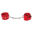 Shots Ouch Red Leather Hand Cuffs